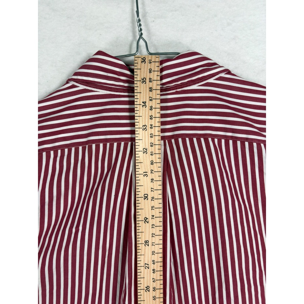 Vintage Ralph Lauren Striped Button Down Shirt XL Red White Classic Fit Cotton - Picture 11 of 13